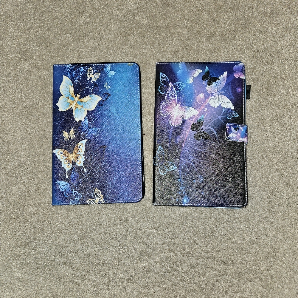 2 brand new Galaxy Tab A 10.1 cases!! Butterfly theme! Never Used!